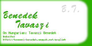 benedek tavaszi business card